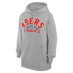 San Francisco 49ers Starter Unisex Half Ball Team Fleece Pullover Hoodie Heather Gray