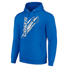 Indianapolis Colts Starter Unisex Color Scratch Fleece Pullover Hoodie Royal