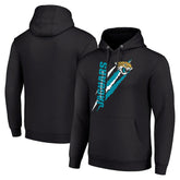 Jacksonville Jaguars Starter Unisex Color Scratch Fleece Pullover Hoodie Black