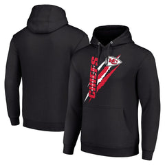Kansas City Chiefs Starter Unisex Color Scratch Fleece Pullover Hoodie Black