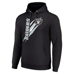 Las Vegas Raiders Starter Unisex Color Scratch Fleece Pullover Hoodie Black