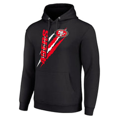 San Francisco 49ers Starter Unisex Color Scratch Fleece Pullover Hoodie Black