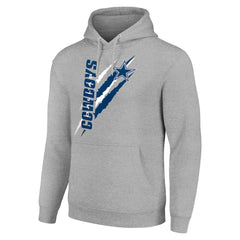 Dallas Cowboys Starter Unisex Color Scratch Fleece Pullover Hoodie Heather Gray