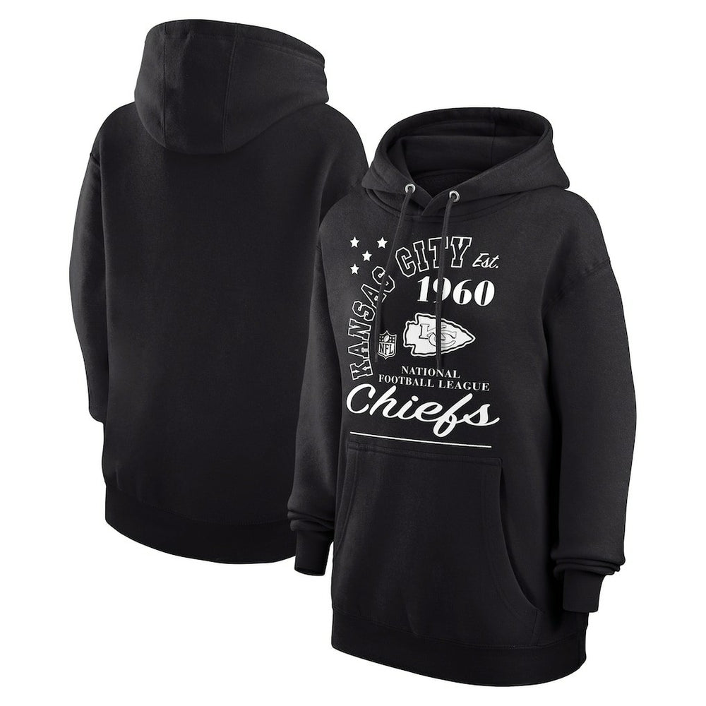 Kansas City Chiefs Starter Unisex Arch Team Fleece Pullover Hoodie Black