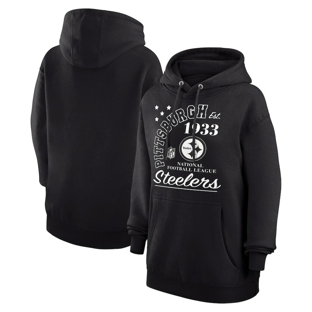 Pittsburgh Steelers Starter Unisex Arch Team Fleece Pullover Hoodie Black