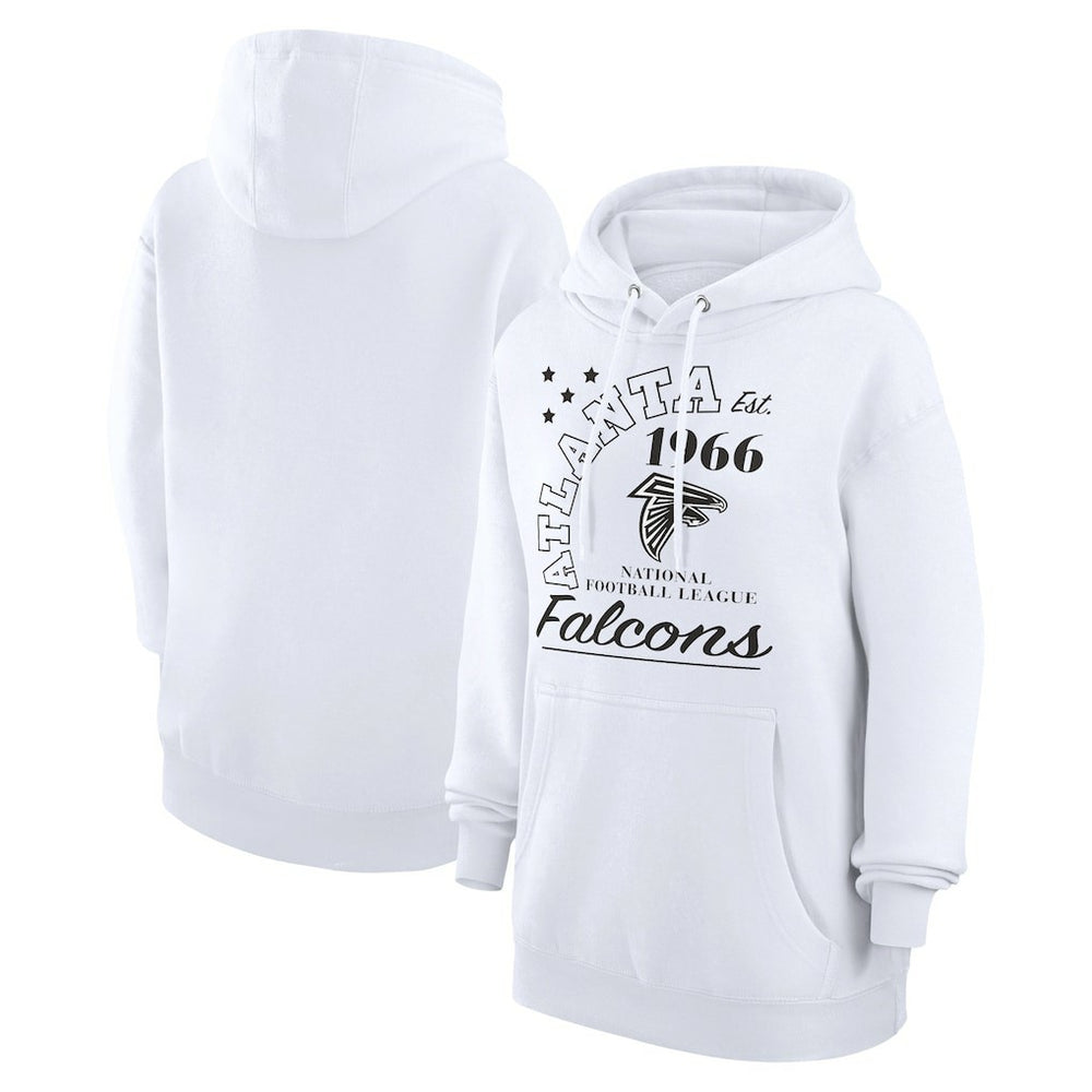 Atlanta Falcons Starter Unisex Arch Team Fleece Pullover Hoodie White