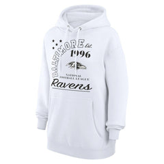 Baltimore Ravens Starter Unisex Arch Team Fleece Pullover Hoodie White