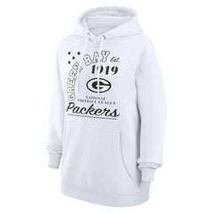 Green Bay Packers Starter Unisex Arch Team Fleece Pullover Hoodie White