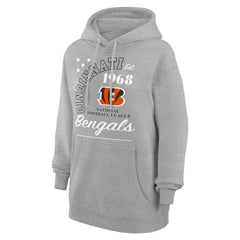 Cincinnati Bengals Starter Unisex Arch Team Fleece Pullover Hoodie Heather Gray