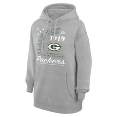 Green Bay Packers Starter Unisex Arch Team Fleece Pullover Hoodie Heather Gray