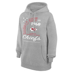 Kansas City Chiefs Starter Unisex Arch Team Fleece Pullover Hoodie Heather Gray