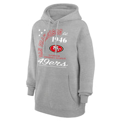San Francisco 49ers Starter Unisex Arch Team Fleece Pullover Hoodie Heather Gray