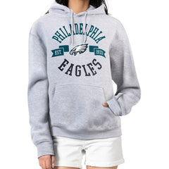 Philadelphia Eagles G-III 4Her by Carl Banks Women's City Graphic Team Fleece Pullover Hoodie Heather Gray