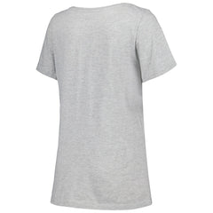 Las Vegas Raiders Women's Plus Size Arch Over Logo T-Shirt Heather Gray