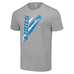 Detroit Lions Starter Color Scratch T-Shirt Heather Gray