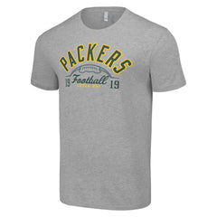 Green Bay Packers Starter Half Ball Team T-Shirt Heather Gray