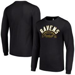 Baltimore Ravens Starter Half Ball Team Long Sleeve T-Shirt Black
