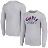 New York Giants Starter Half Ball Team Long Sleeve T-Shirt Heather Gray