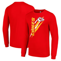 Kansas City Chiefs Starter Color Scratch Long Sleeve T-Shirt Red
