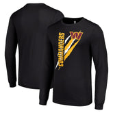Washington Commanders Starter Color Scratch Long Sleeve T-Shirt Black