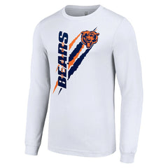 Chicago Bears Starter Color Scratch Long Sleeve T-Shirt White