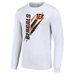 Cincinnati Bengals Starter Color Scratch Long Sleeve T-Shirt White