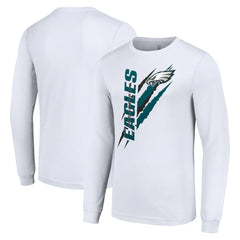 Philadelphia Eagles Starter Color Scratch Long Sleeve T-Shirt White