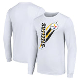 Pittsburgh Steelers Starter Color Scratch Long Sleeve T-Shirt White