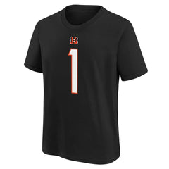 Ja'Marr Chase Cincinnati Bengals Preschool Player Name & Number T-Shirt Black