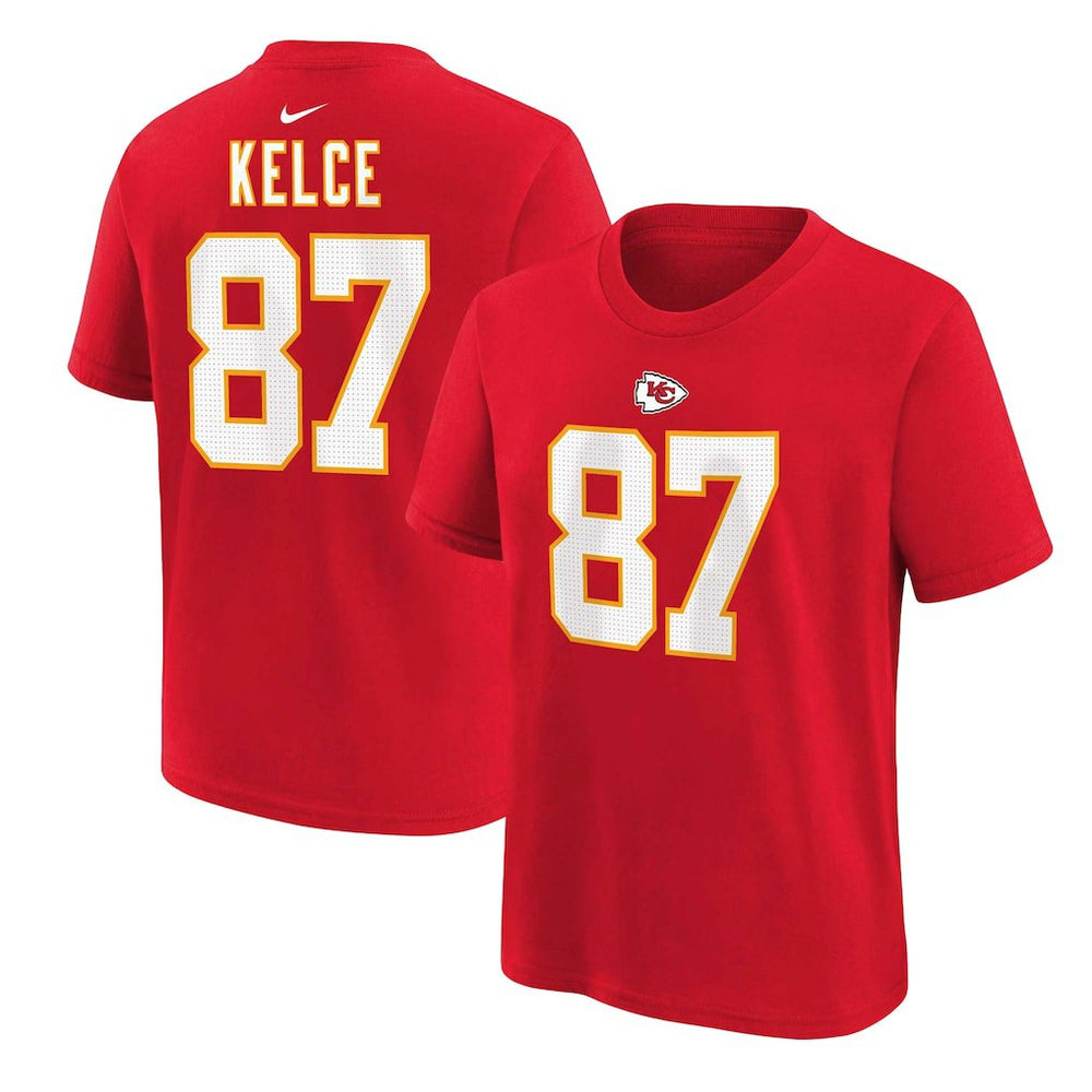 Travis Kelce Kansas City Chiefs Preschool Player Name & Number T-Shirt Red