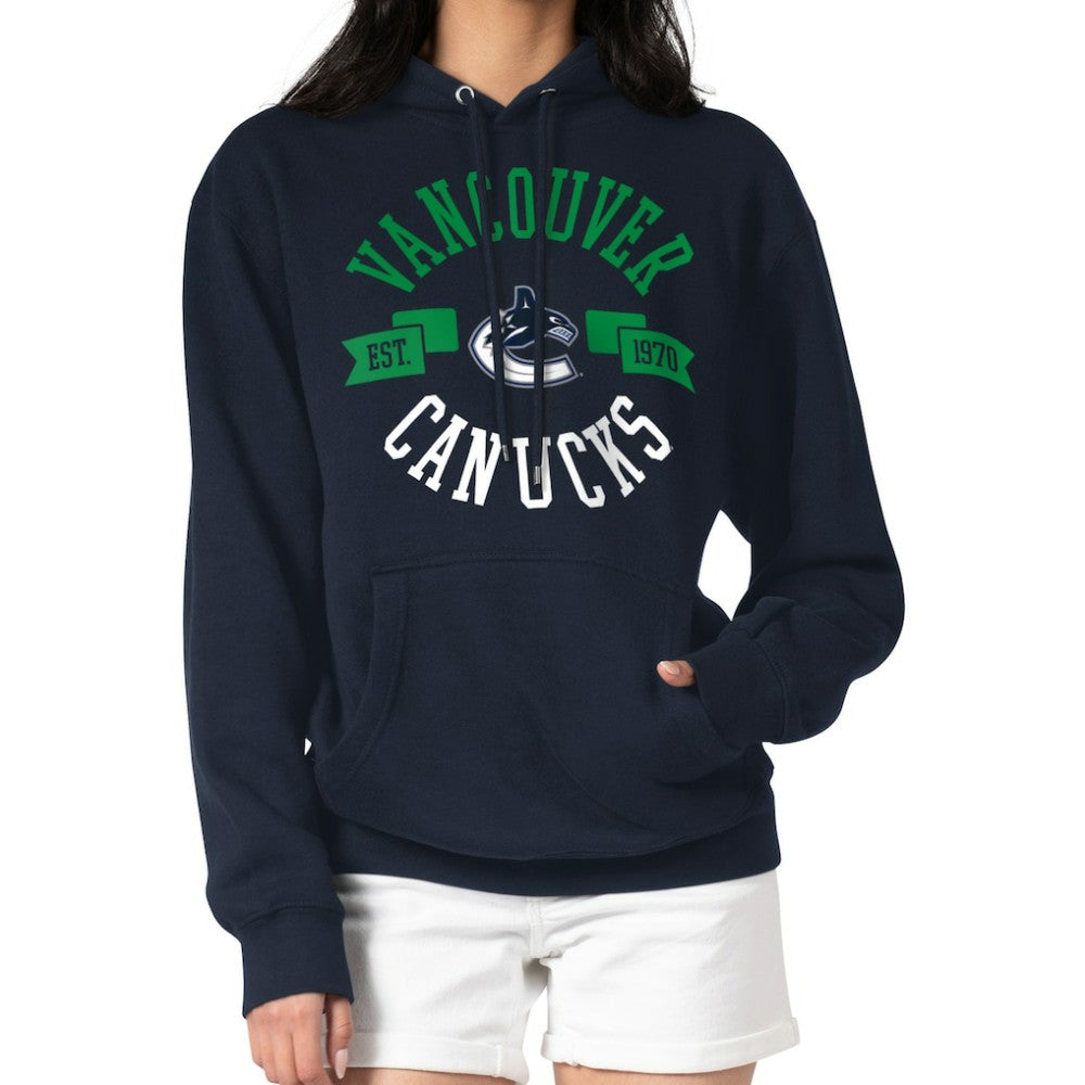 NHL Vancouver Canucks G-III 4Her by Carl Banks Women's City Graphic Fleece Pullover Hoodie - Navy