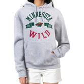 NHL Minnesota Wild G-III 4Her by Carl Banks Women's City Graphic Fleece Pullover Hoodie - Heather Gray
