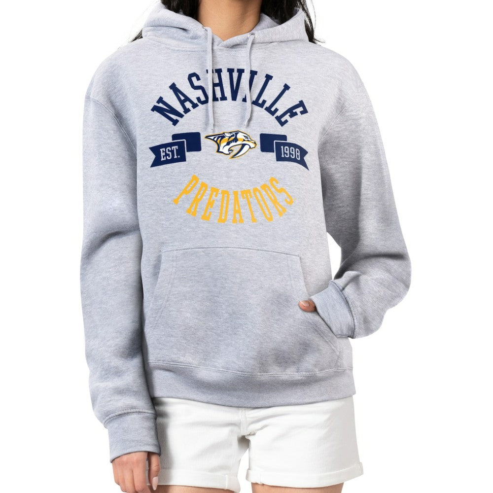 NHL Nashville Predators G-III 4Her by Carl Banks Women's City Graphic Fleece Pullover Hoodie - Heather Gray