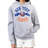 NHL New York Islanders G-III 4Her by Carl Banks Women's City Graphic Fleece Pullover Hoodie - Heather Gray