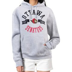 NHL Ottawa Senators G-III 4Her by Carl Banks Women's City Graphic Fleece Pullover Hoodie - Heather Gray