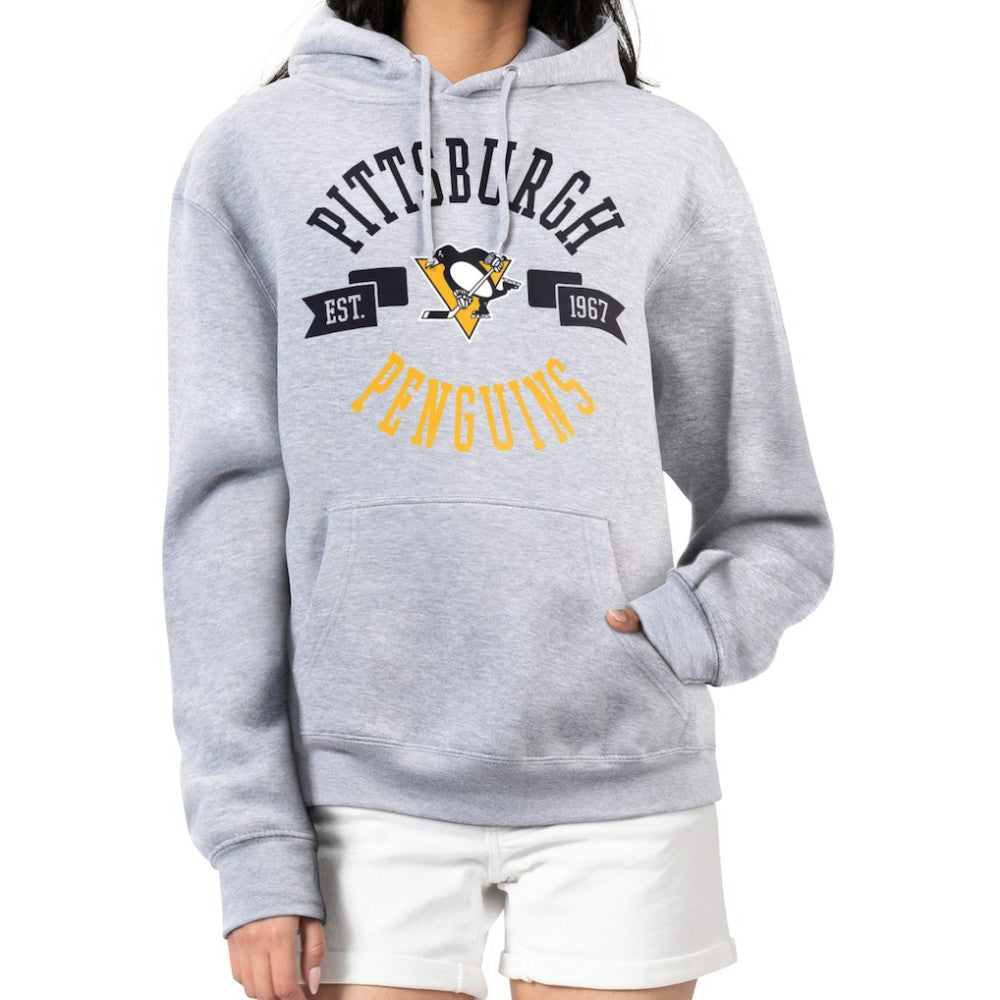 NHL Pittsburgh Penguins G-III 4Her by Carl Banks Women's City Graphic Fleece Pullover Hoodie - Heather Gray