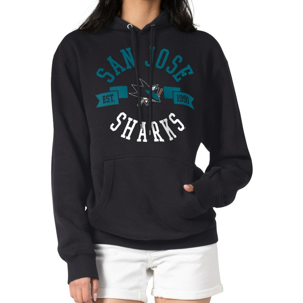 NHL San Jose Sharks G-III 4Her by Carl Banks Women's City Graphic Fleece Pullover Hoodie - Black