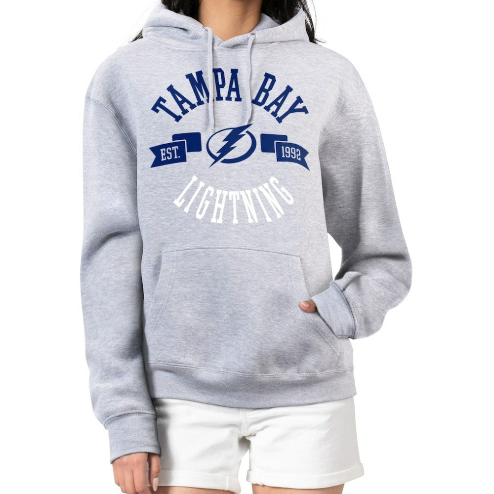 NHL Tampa Bay Lightning G-III 4Her by Carl Banks Women's City Graphic Fleece Pullover Hoodie - Heather Gray