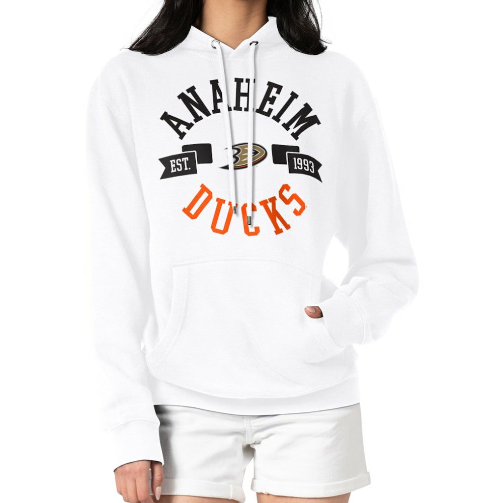 NHL Anaheim Ducks G-III 4Her by Carl Banks Women's City Graphic Fleece Pullover Hoodie - White