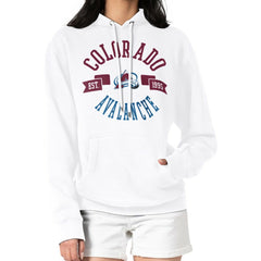 NHL Colorado Avalanche G-III 4Her by Carl Banks Women's City Graphic Fleece Pullover Hoodie - White