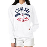 NHL Columbus Blue Jackets G-III 4Her by Carl Banks Women's City Graphic Fleece Pullover Hoodie - White