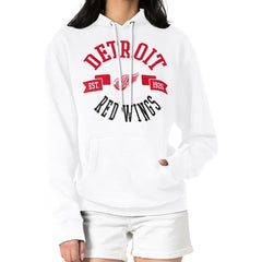 NHL Detroit Red Wings G-III 4Her by Carl Banks Women's City Graphic Fleece Pullover Hoodie - White