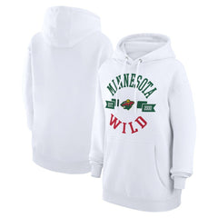 NHL Minnesota Wild G-III 4Her by Carl Banks Women's City Graphic Fleece Pullover Hoodie - White