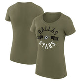 NHL Dallas Stars G-III 4Her by Carl Banks Women's Super-Slim Fit Lightweight City Graphic Sport Crewneck T-Shirt - Green