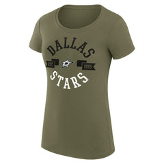 NHL Dallas Stars G-III 4Her by Carl Banks Women's Super-Slim Fit Lightweight City Graphic Sport Crewneck T-Shirt - Green