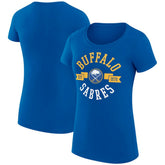 NHL Buffalo Sabres G-III 4Her by Carl Banks Women's Super-Slim Fit Lightweight City Graphic Sport Crewneck T-Shirt - Royal