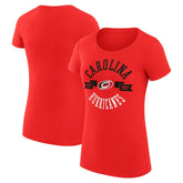 NHL Carolina Hurricanes G-III 4Her by Carl Banks Women's Super-Slim Fit Lightweight City Graphic Sport Crewneck T-Shirt - Red