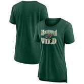 NHL Minnesota Wild Women's Crash the Net Tri-Blend T-Shirt - Green