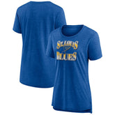 NHL St. Louis Blues Women's Crash the Net Tri-Blend T-Shirt - Blue