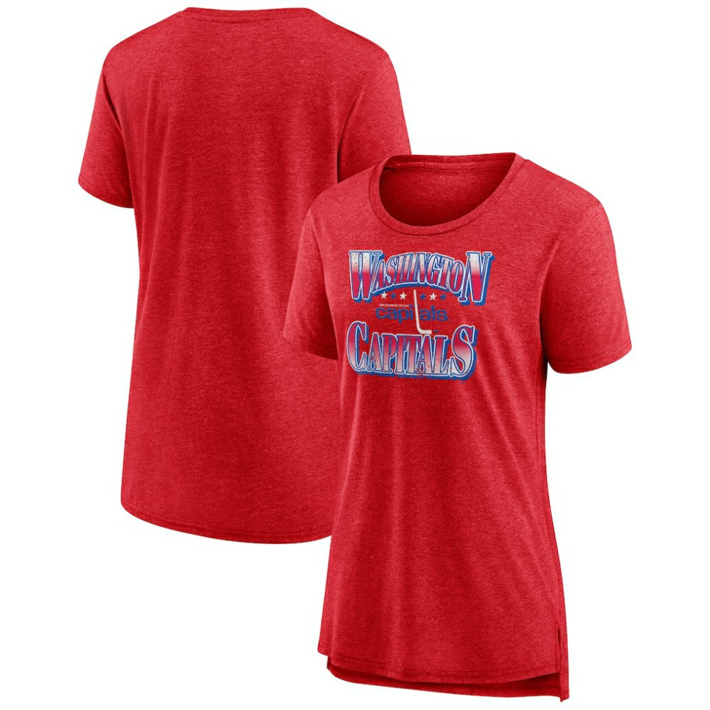 NHL Washington Capitals Women's Crash the Net Tri-Blend T-Shirt - Red